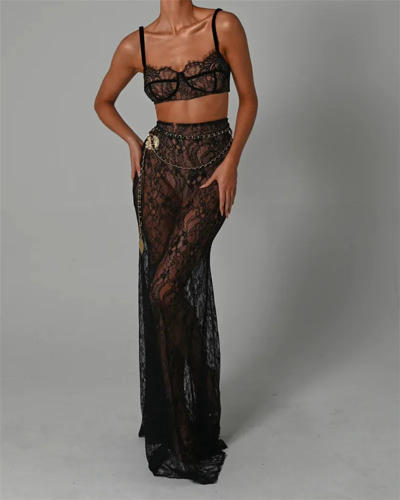 See Through Two Piece Set