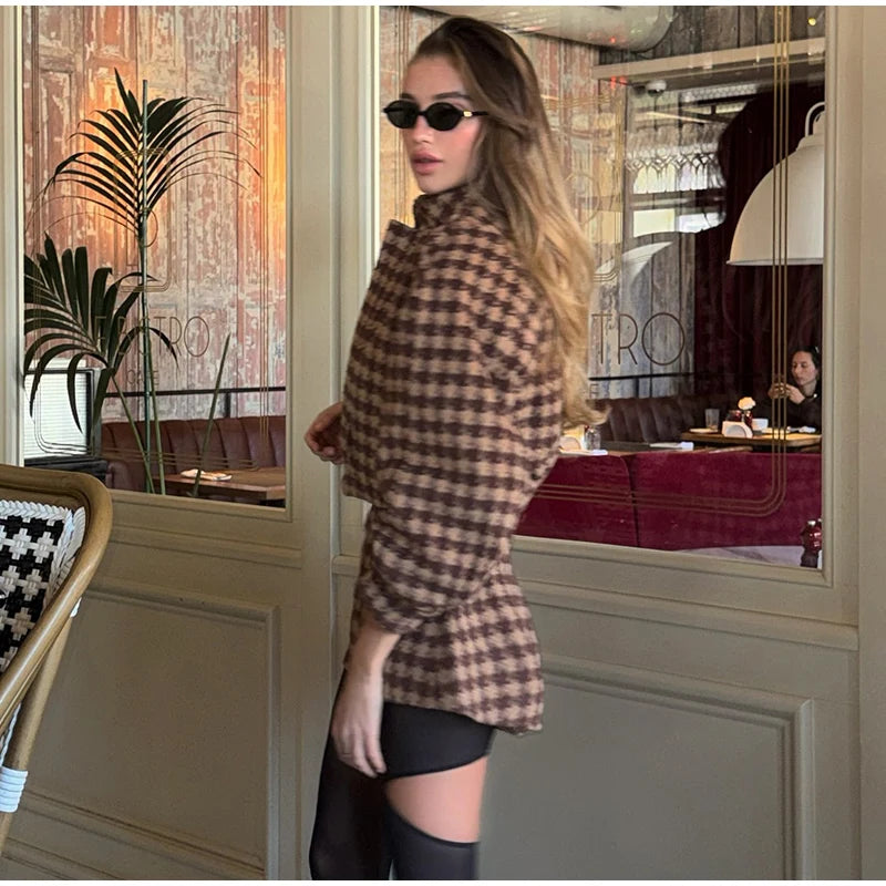 High Waist Full Sleeve Zipper Set