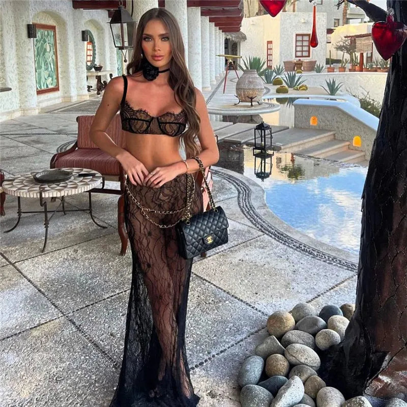 See Through Two Piece Set