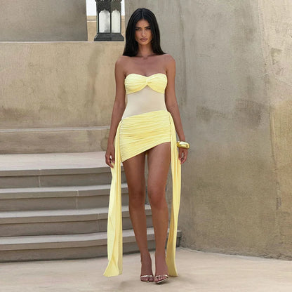 Off-shoulder Strapless Mini Dress