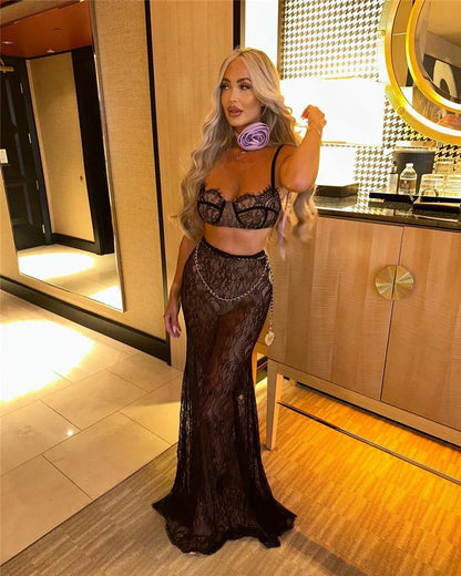 See Through Two Piece Set