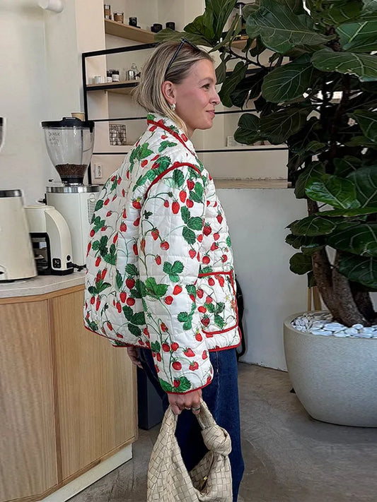 Quilted Cotton Pocket Cardigan Coat
