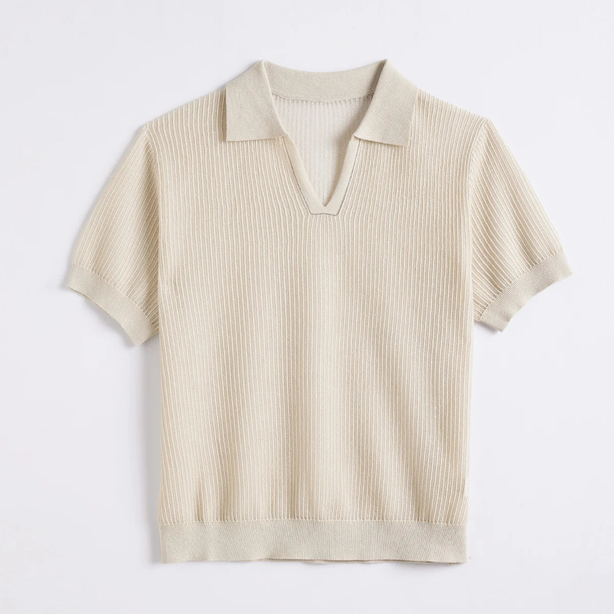 Knitted Linen Silk Polo