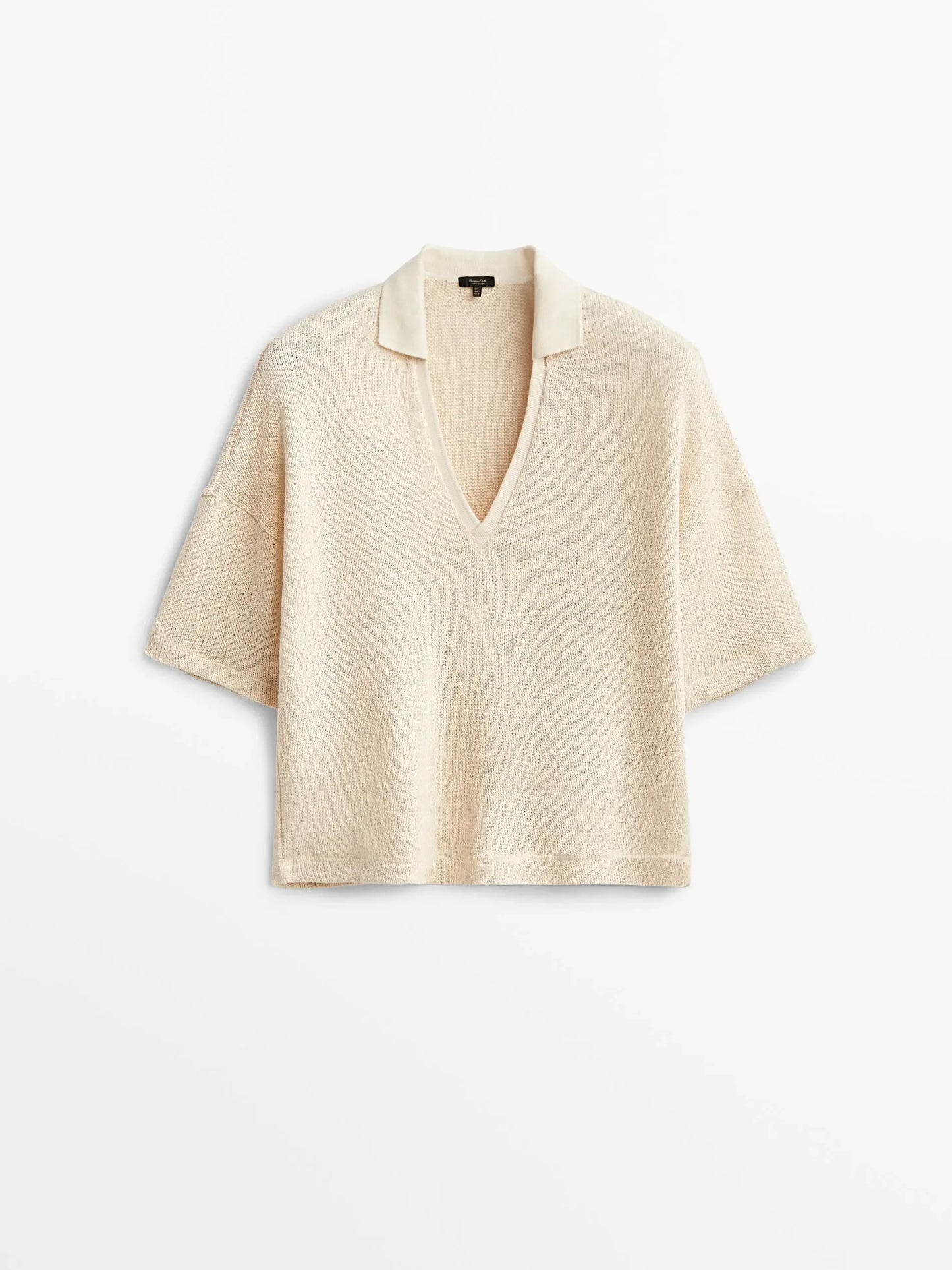 V-neck short-sleeved polo shirt