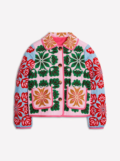 Quilted Cotton Pocket Cardigan Coat