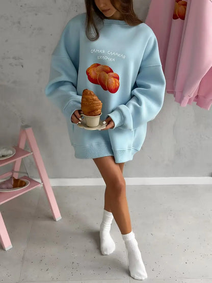 Russian Loaf - Oversized Loose Neck Sweatshirt