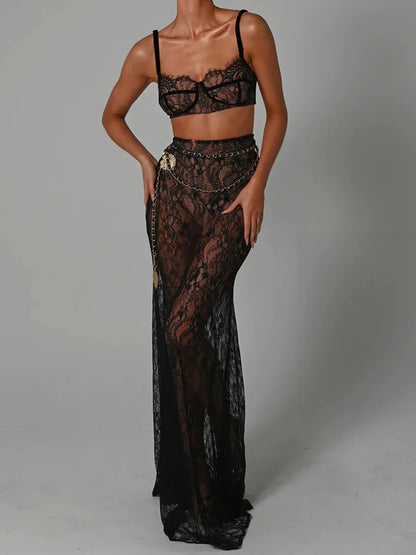 See Through Two Piece Set