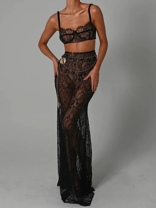 See Through Two Piece Set