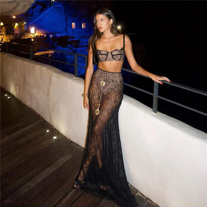 See Through Two Piece Set