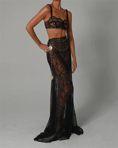 See Through Two Piece Set