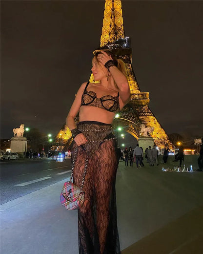 See Through Two Piece Set