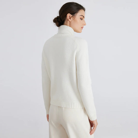 100% Merino Wool Long-Sleeved Knitted Cardigan