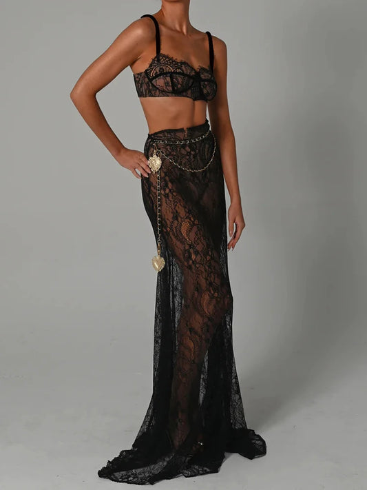 See Through Two Piece Set