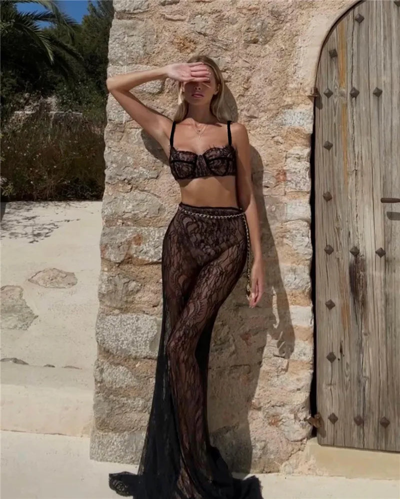 See Through Two Piece Set