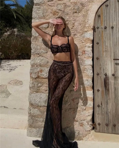 See Through Two Piece Set