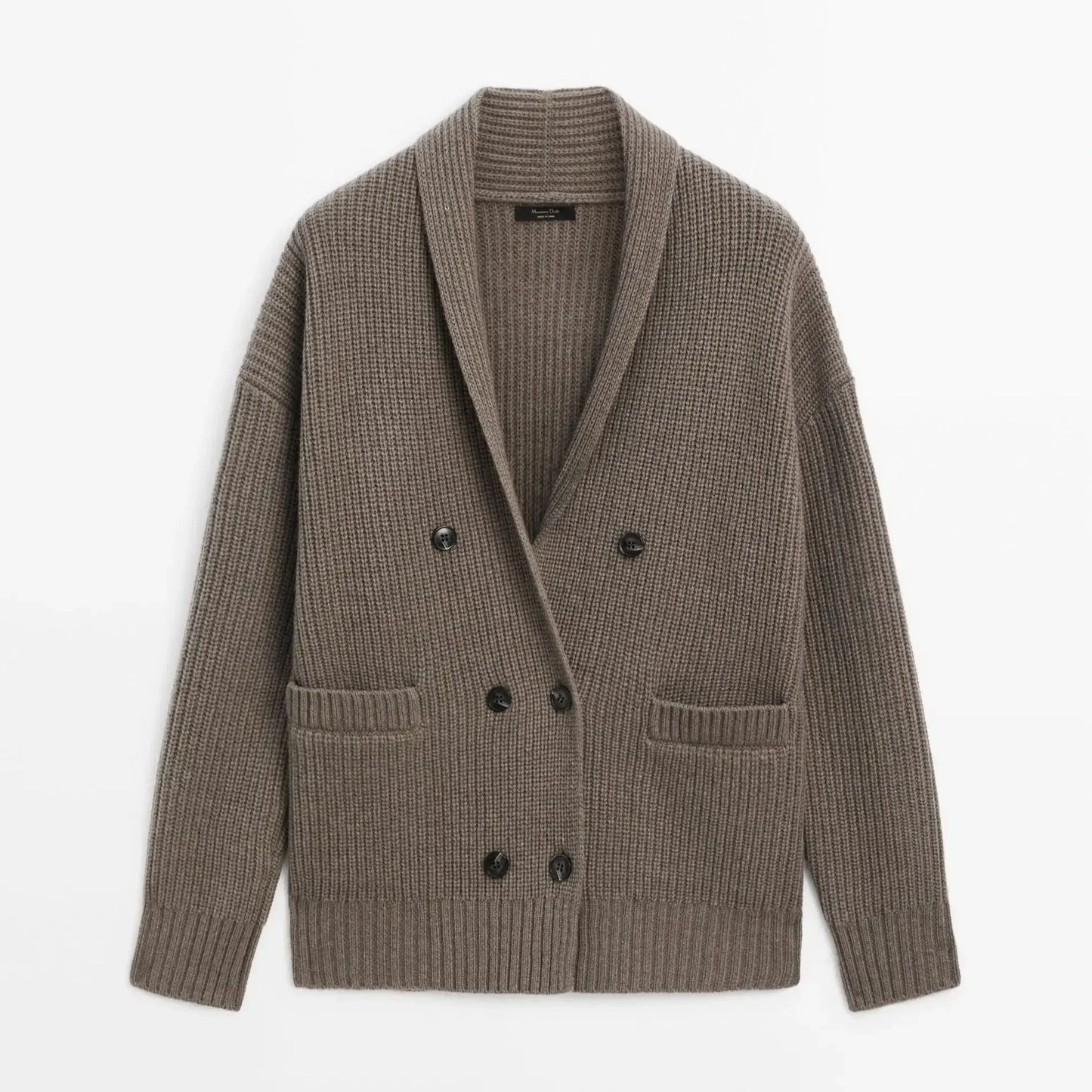 Soft Double-Breasted V-Neck Knitted Cardigan
