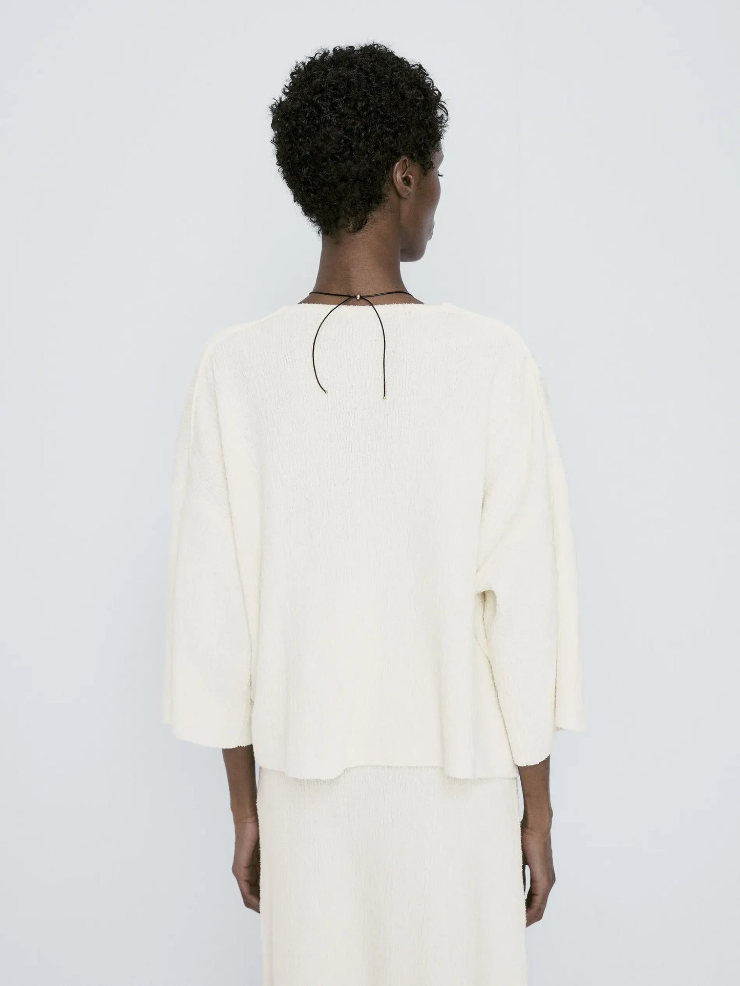 V-neck casual long-sleeved sweater