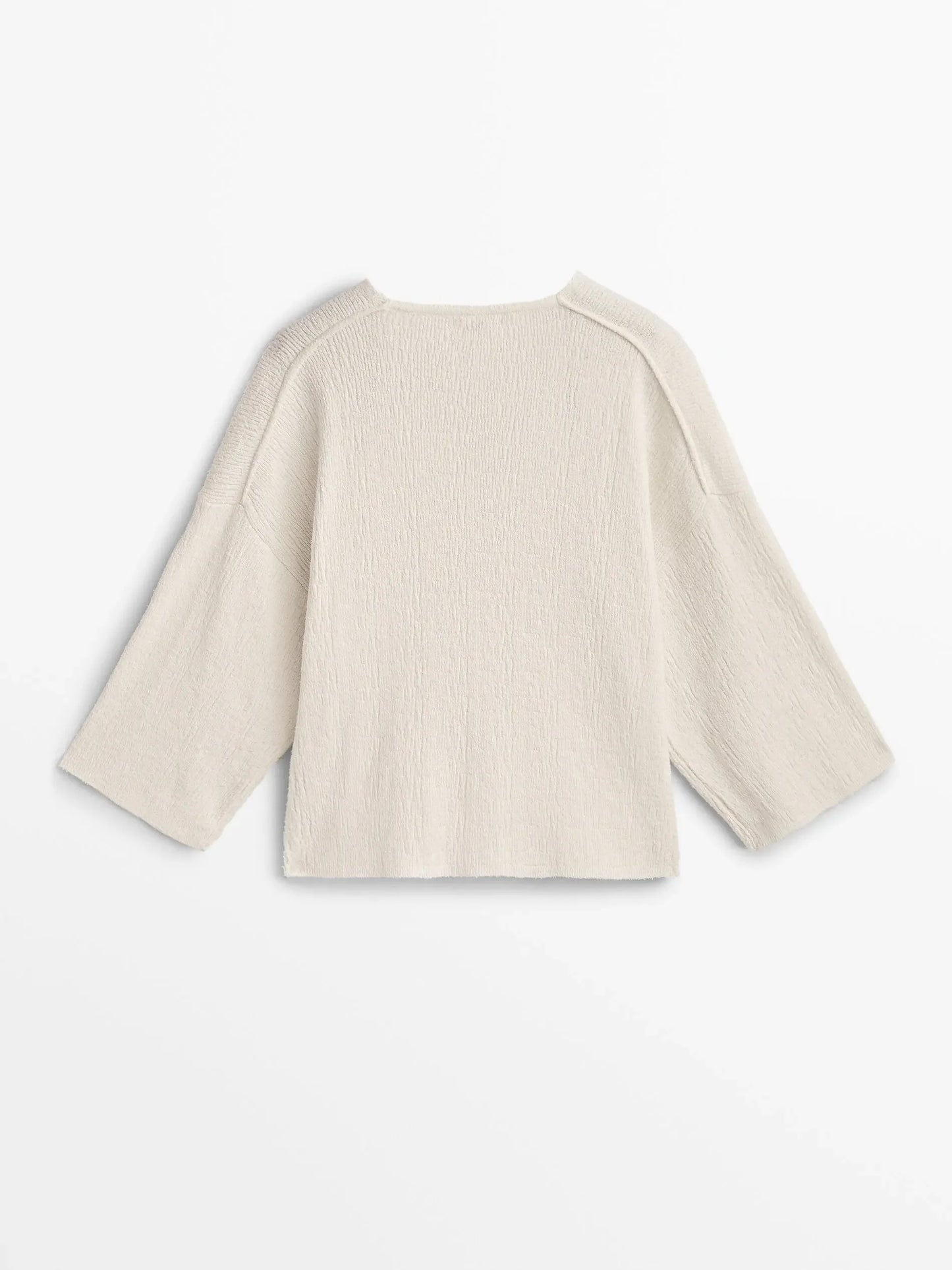 V-neck casual long-sleeved sweater