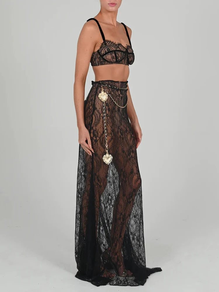 See Through Two Piece Set